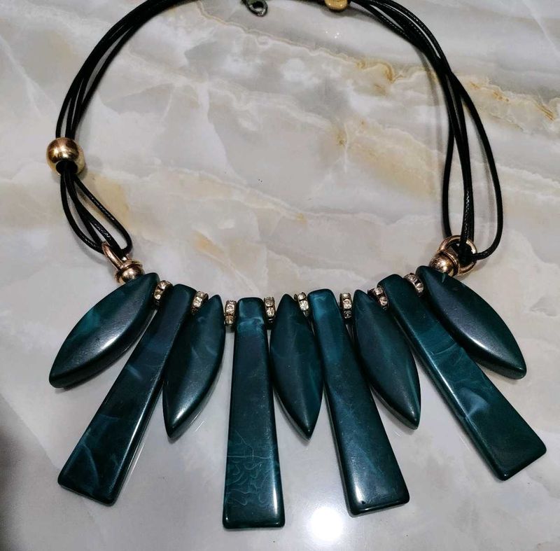 Statement Green Pendant Necklace