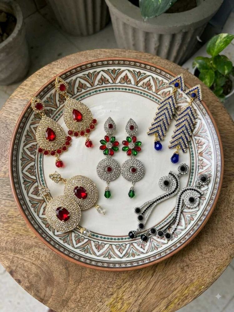 5 set Sparkling Earring &amp; Ring Se
