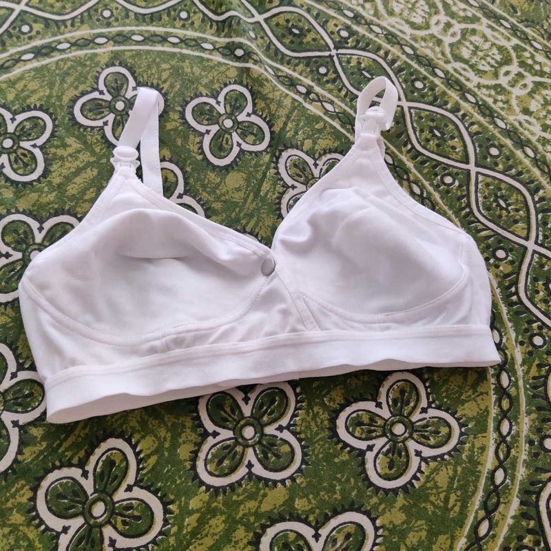 White Maternity Nursing Bra