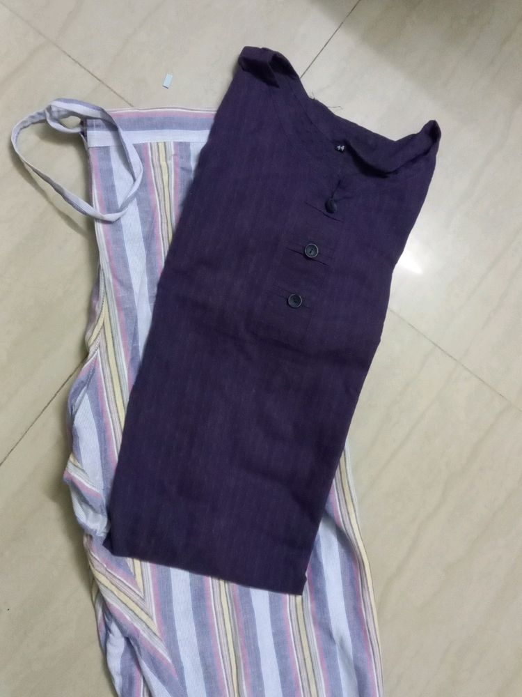 Khadi Cotton Kurta With Pant