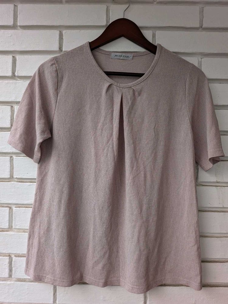 Soft Textured Short Sleeve Top