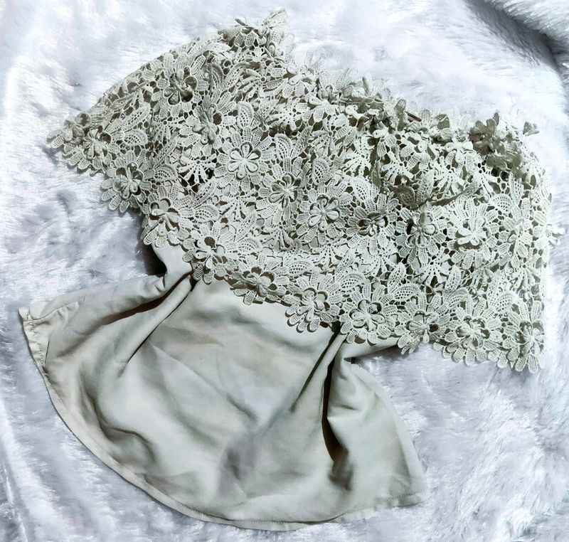 SALE! Off Shoulder Lace Detail Top