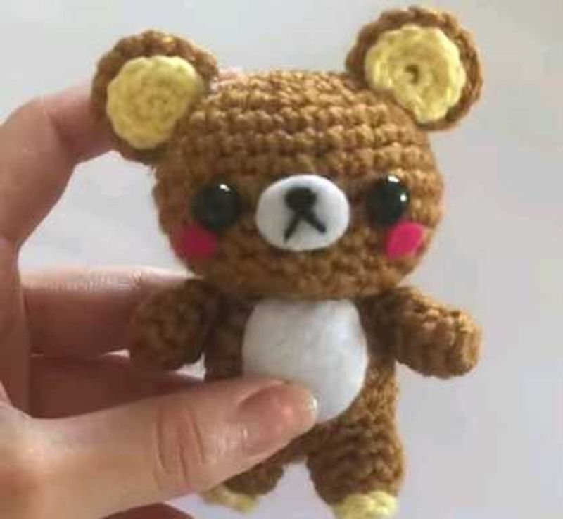 Crochet Rilakkuma Bear Plush