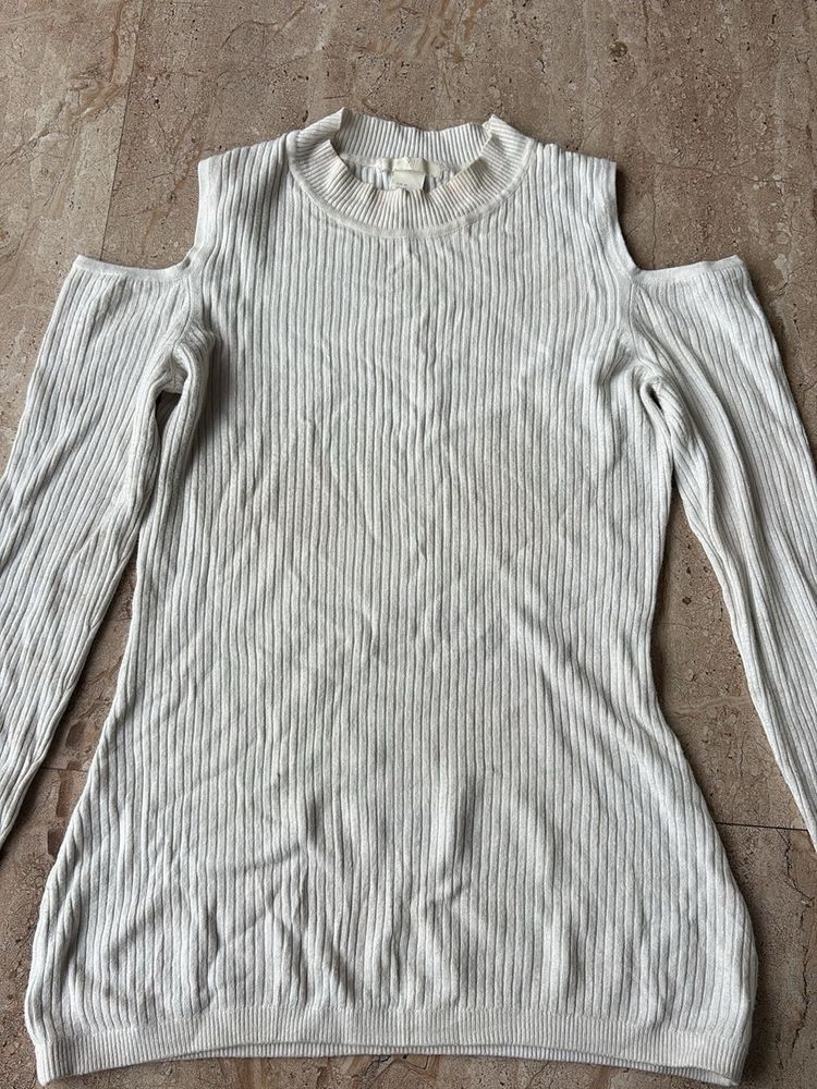 Cold Shoulder Knit Top