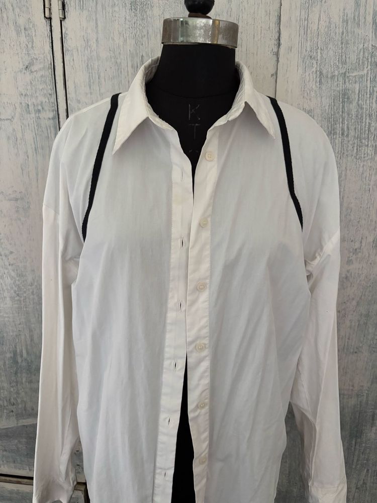 Classic White Button-Up Shirt
