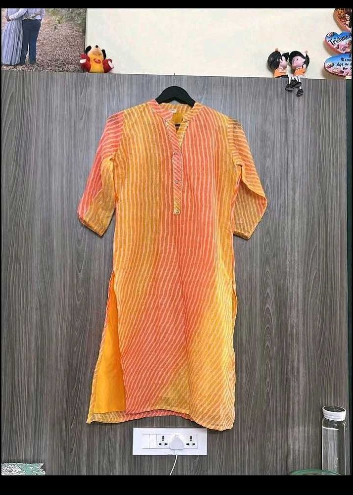 Vibrant Striped Kota kurta