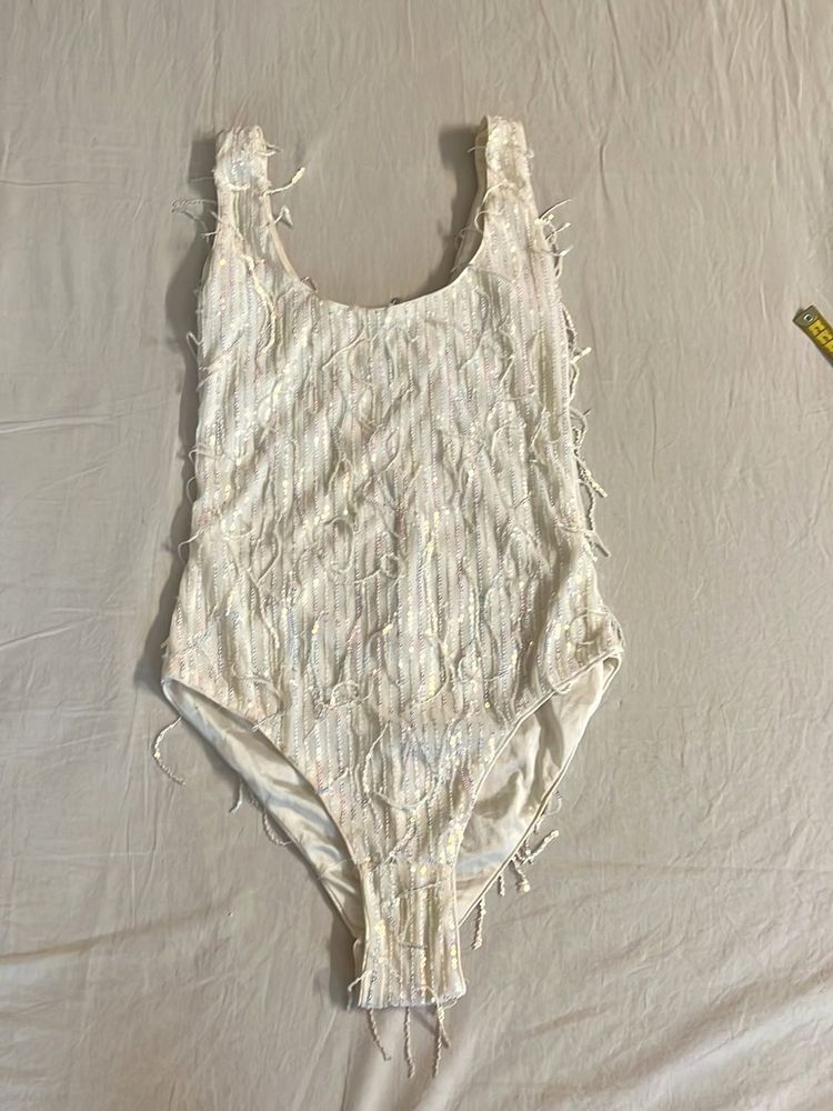 Sparkly White One-Piece