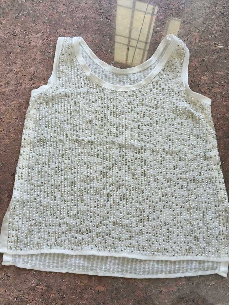 Beautiful White Silver Colour Top