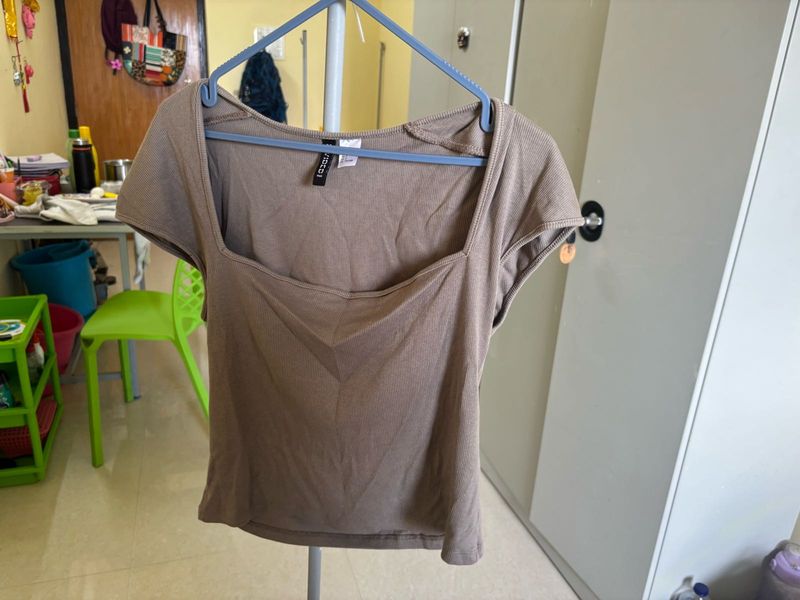 h&amp;m Square Neck Top