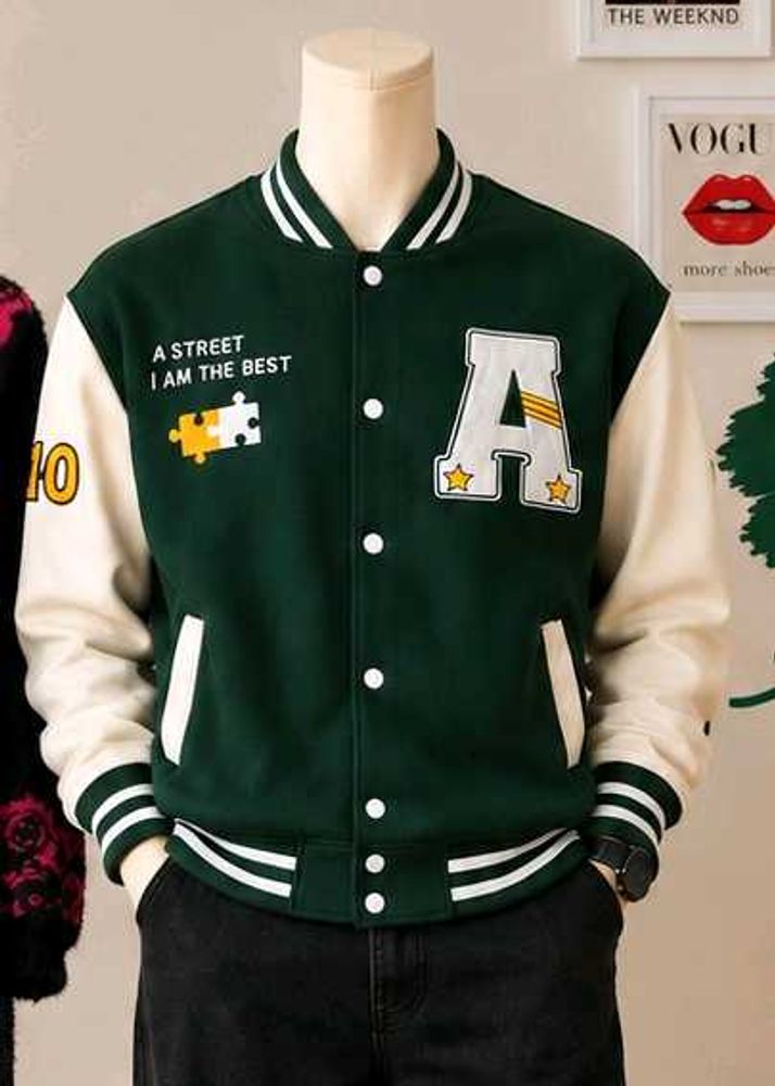 Trendy Vintage Varsity Jacket 'A'