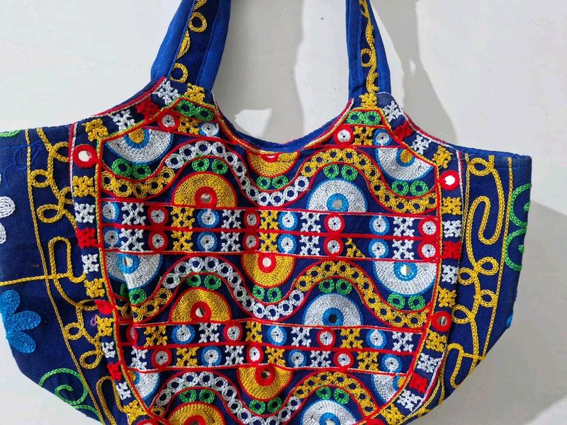 Ethnic Embroidered Tote Bag