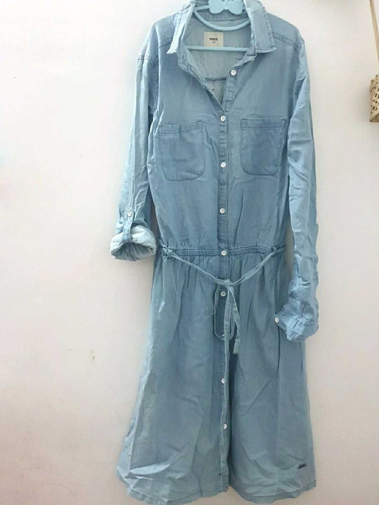 Blue Denim Shirt Dress