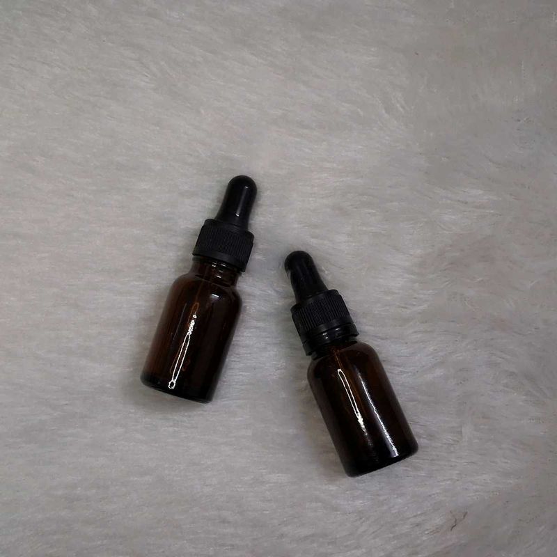Empty Amber Dropper Bottles Set