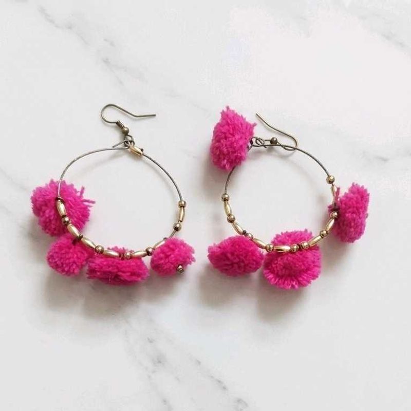 Boho Pink Hoop Ea