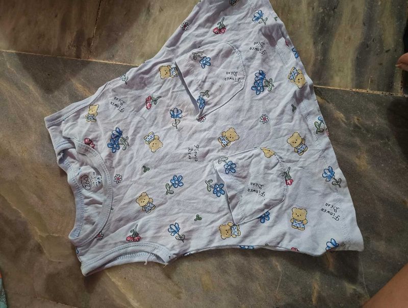 Cute Baby Bear Print Romper