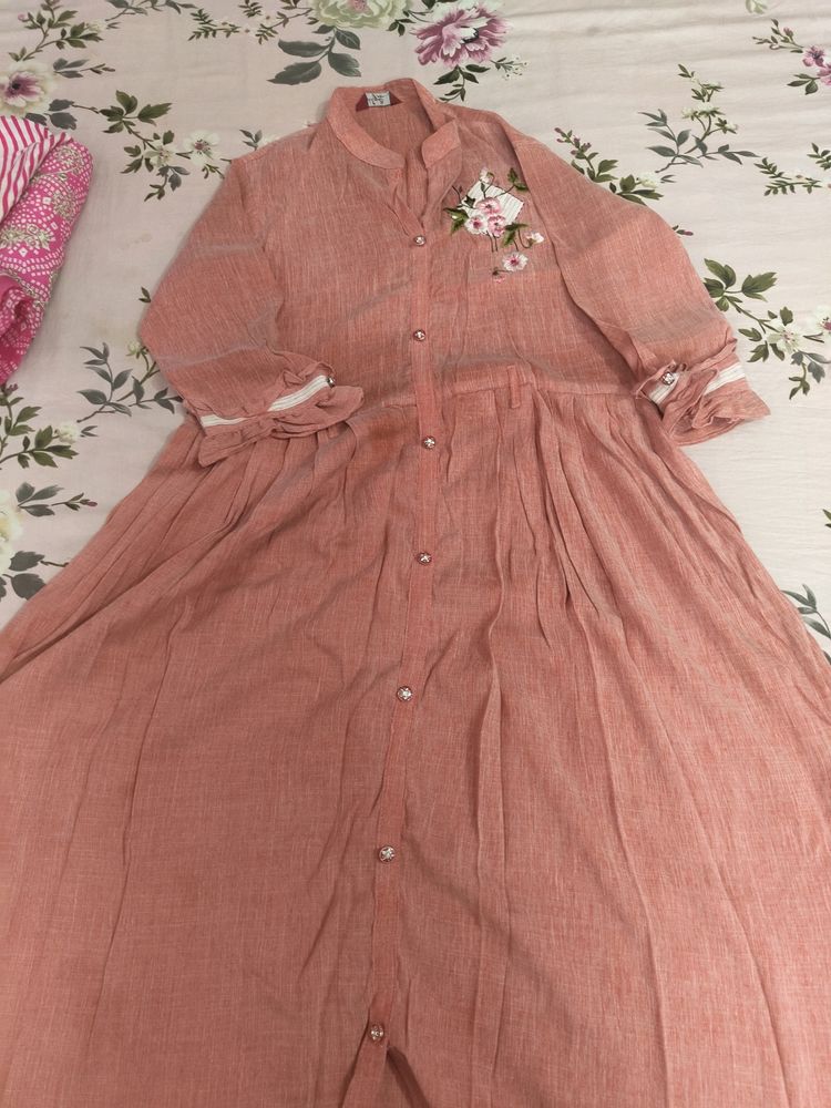 Pure Cotton Anarkali Flork Kurti