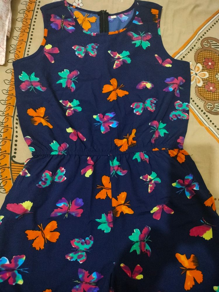 Colourful Butterfly Print Jumpsuit