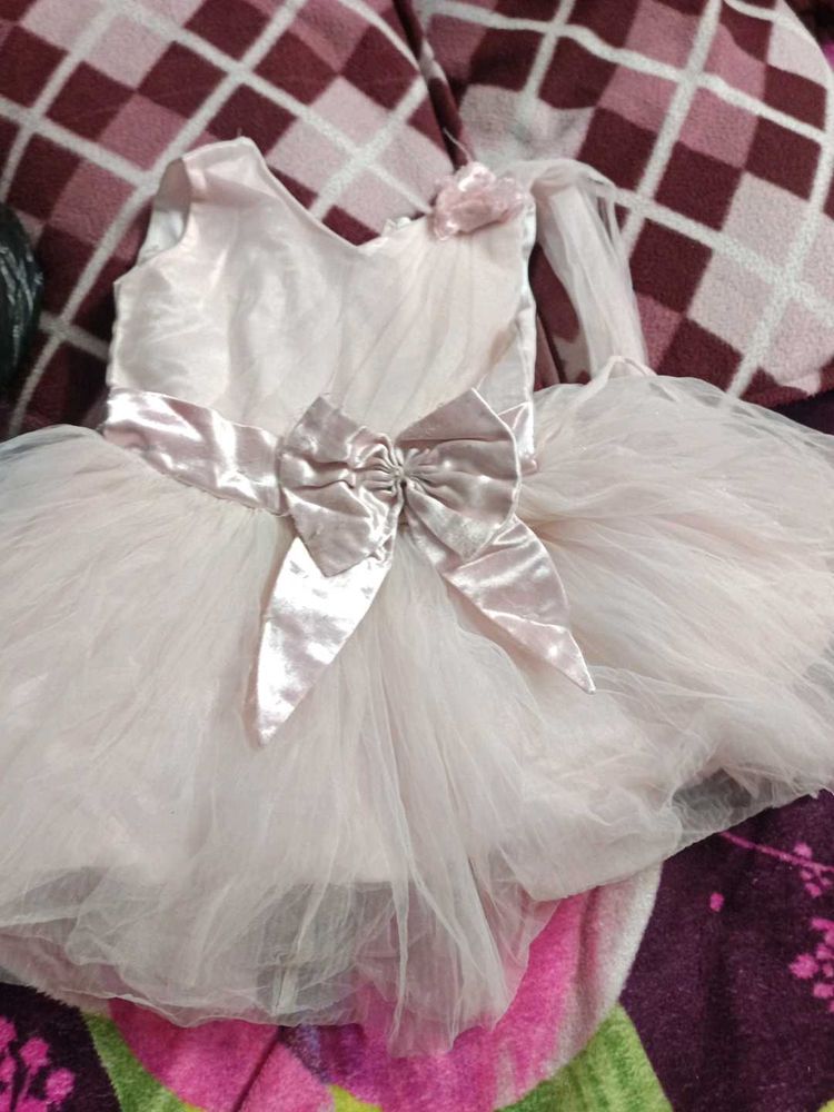 Pink Tulle Flower Girl Dress
