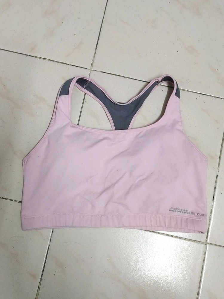 Lovable Pink Sports Bra for Women