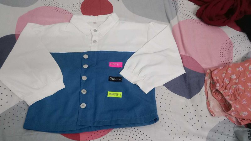 Stylish Color Block Button-Up Shirt