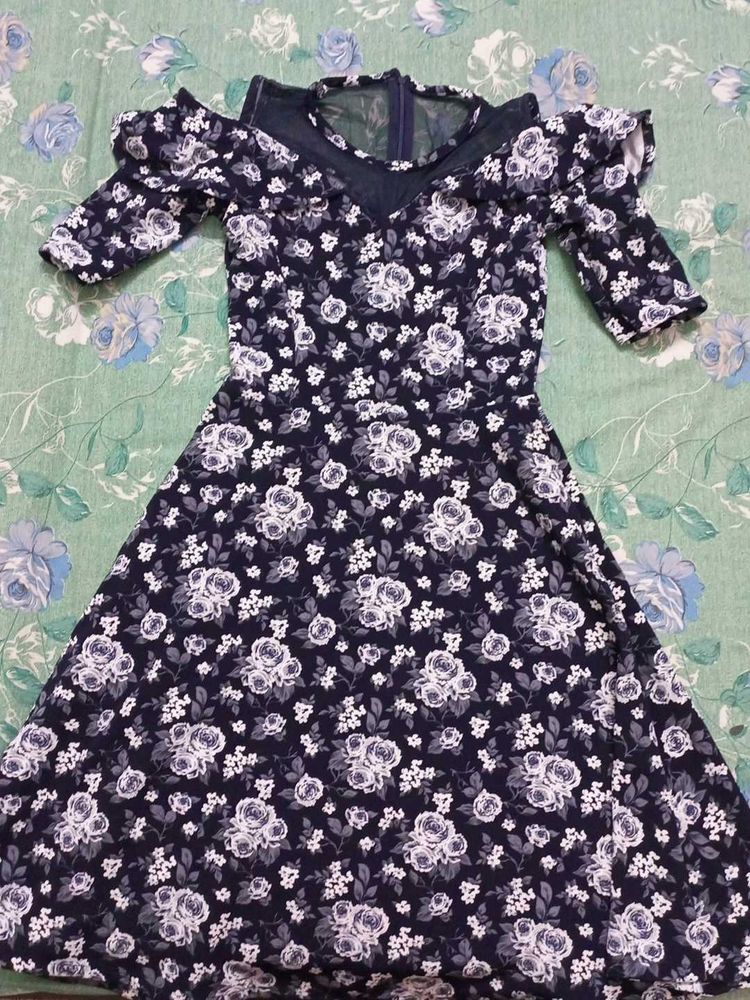 Floral Cold Shoulder Dress