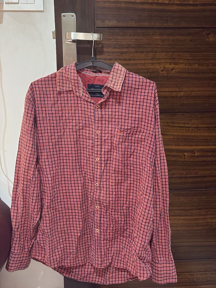 Stylish Men's Checked Long Sleeve Shirt