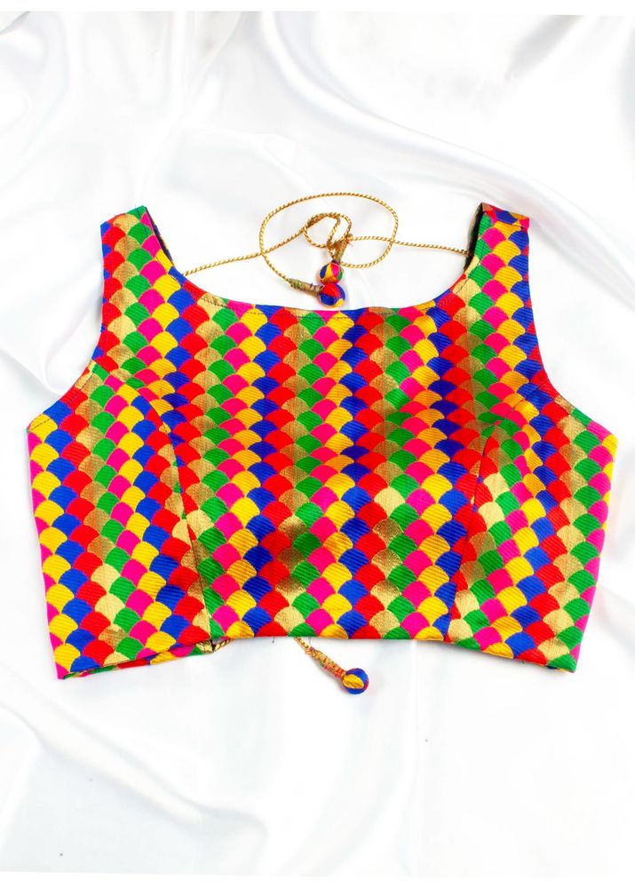 Vibrant Brocade Blouse