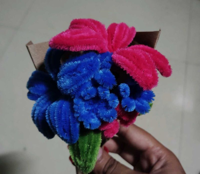Handmade Pipe Cleaner Flower Bouquet