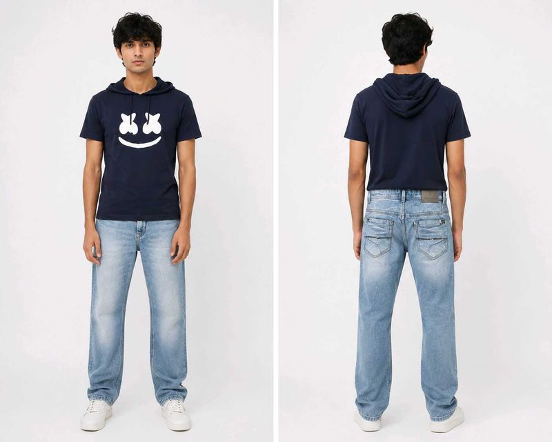 Men's Graphic T-Shirt with Hood
