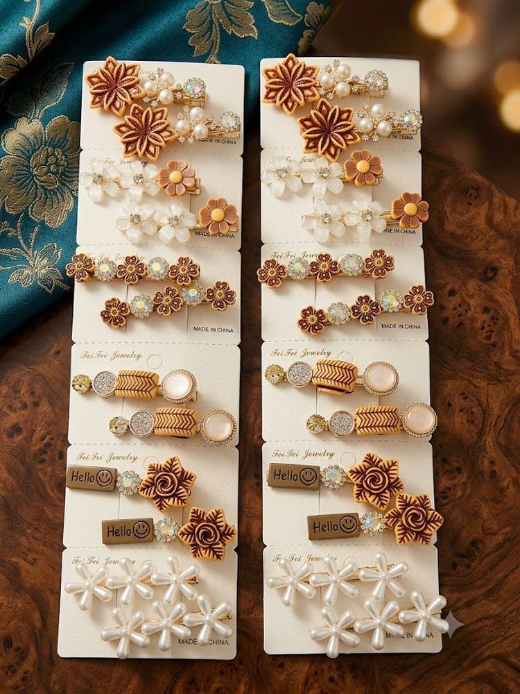 Set of 12 Fashionable Hair Clips(brand new)