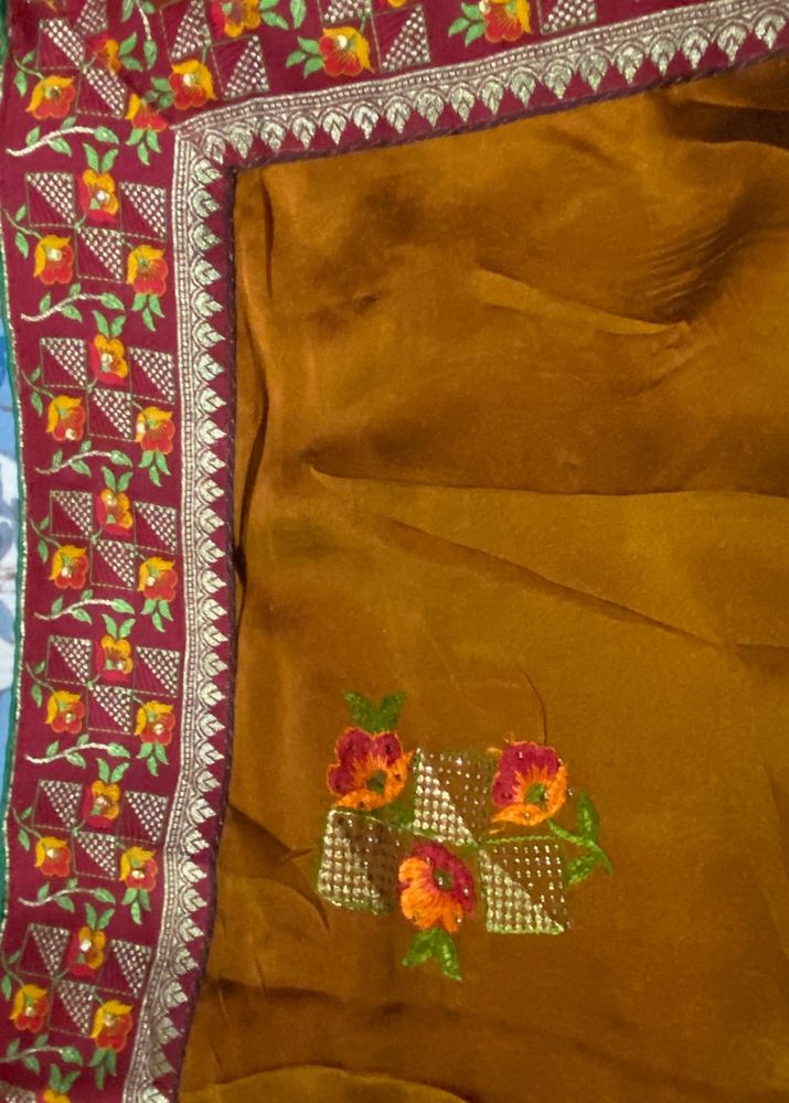 Silk Embroidered Saree