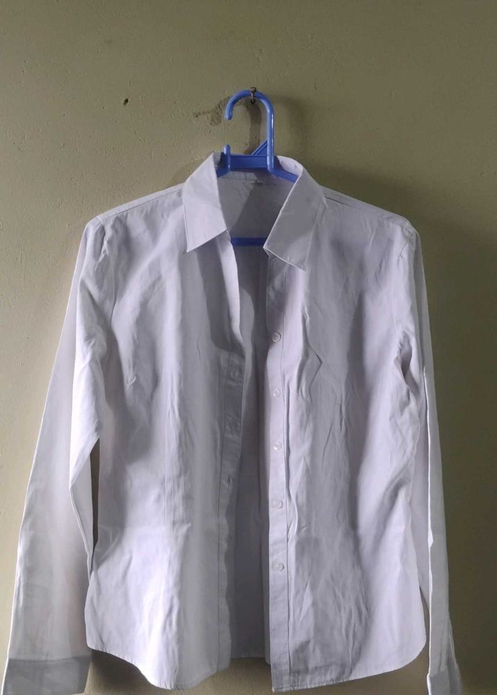 Classic White Button-Up Shirt