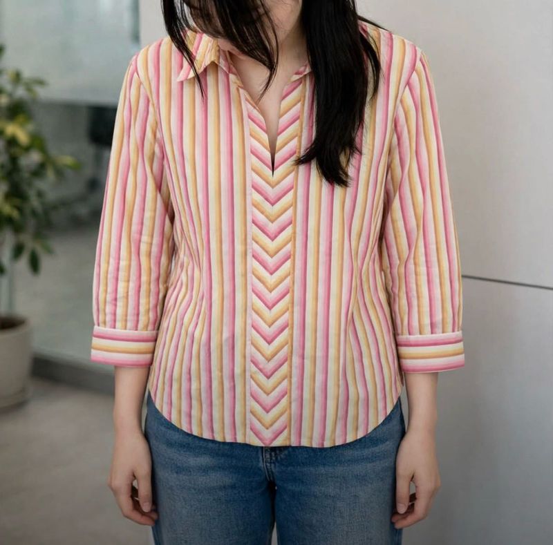 Striped Button-Up Shirt