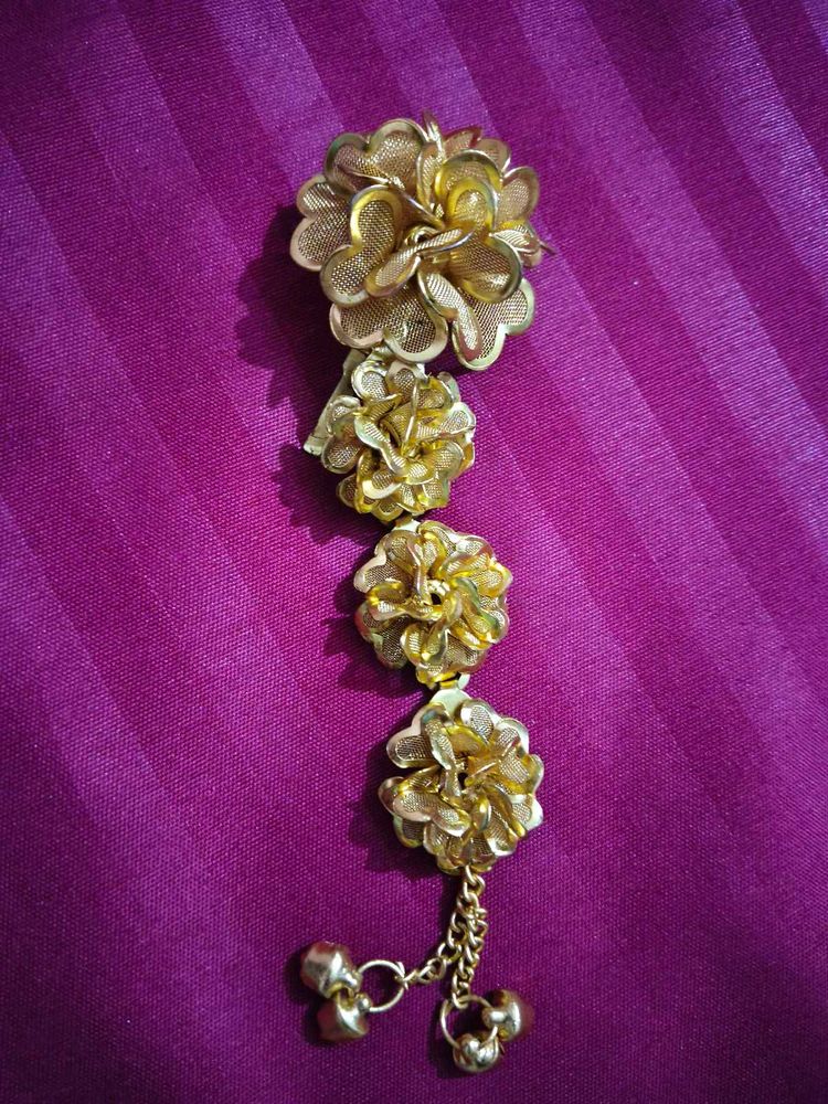 Vintage Gold Flower Hair Clip