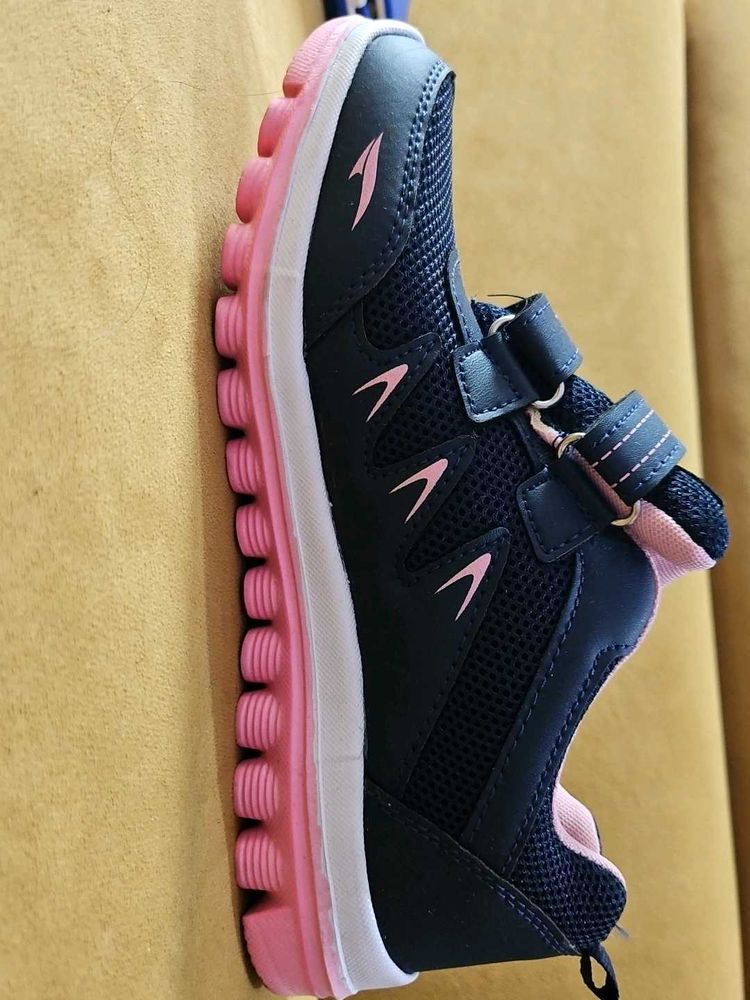 Navy &amp; Pink Kids' Sneakers