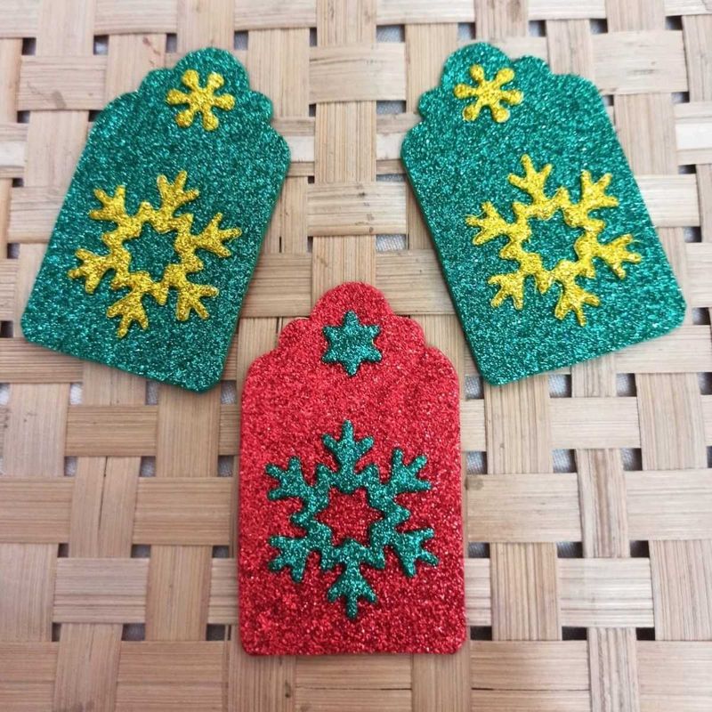 Sparkly Snowflake Embellishments (3)