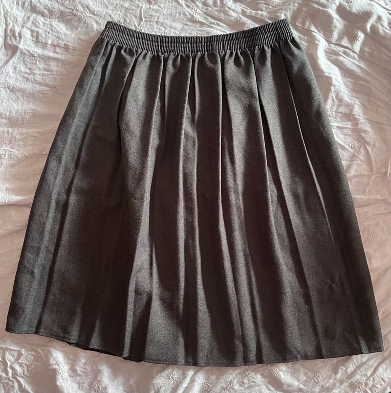 Pleated A-Line Skirt