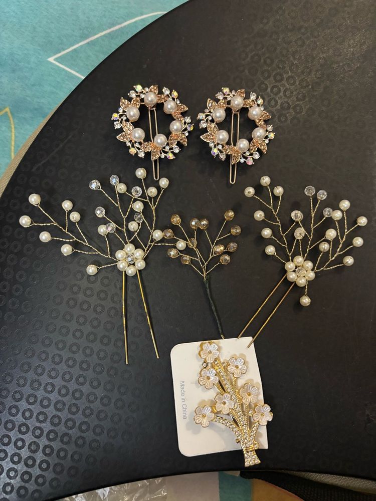 Pearl &amp; Crystal Hair Accessories Set
