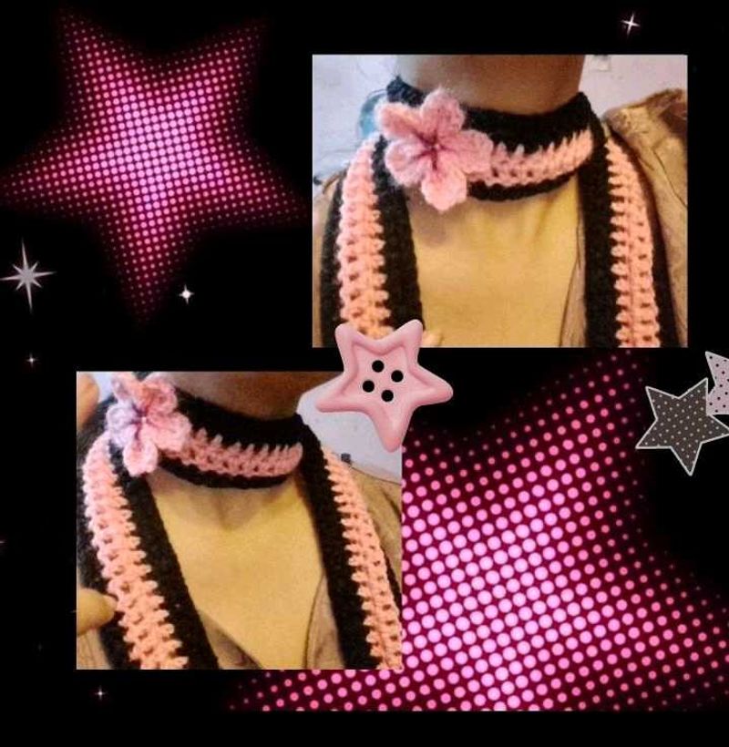 Handmade Crochet sakura Scarf