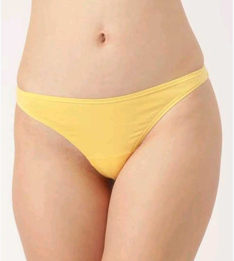Comfortable Yellow Thong Panty
