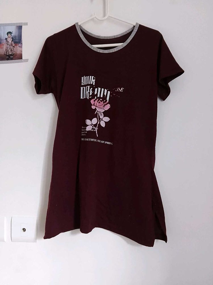 Maroon Graphic T-Shirt