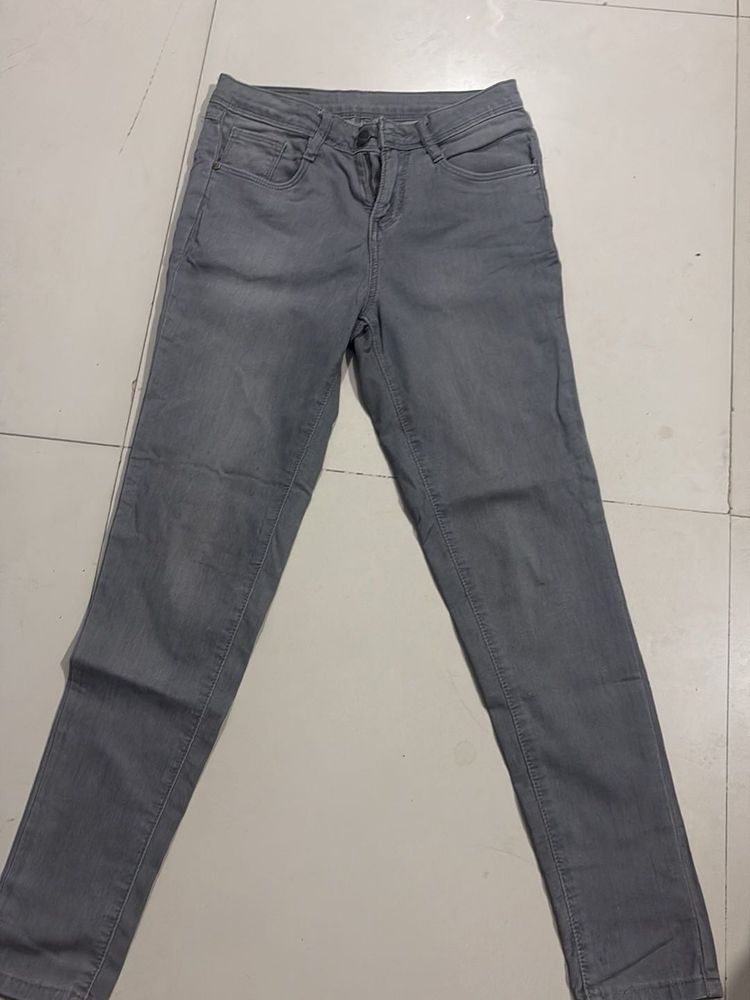 Grey Wash Denim Jeans