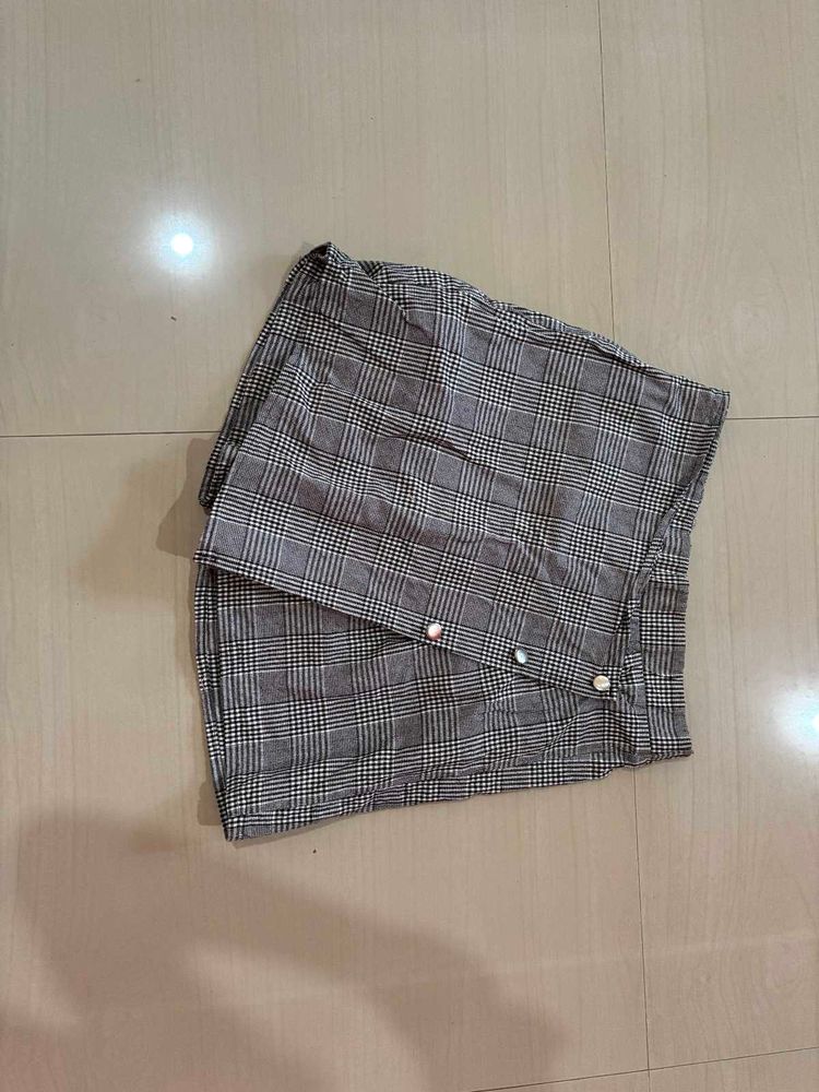 Plaid Wrap Skirt