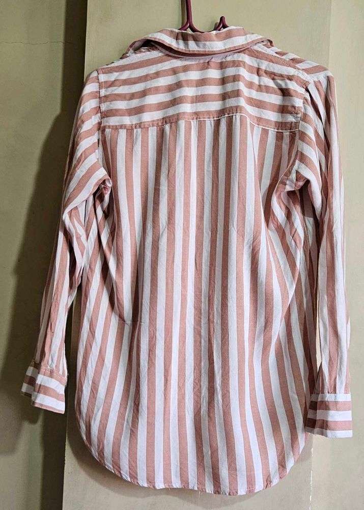 Striped Button-Up Shirt