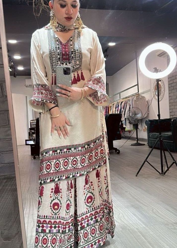 Heavy Mirror Work 3-piece Set