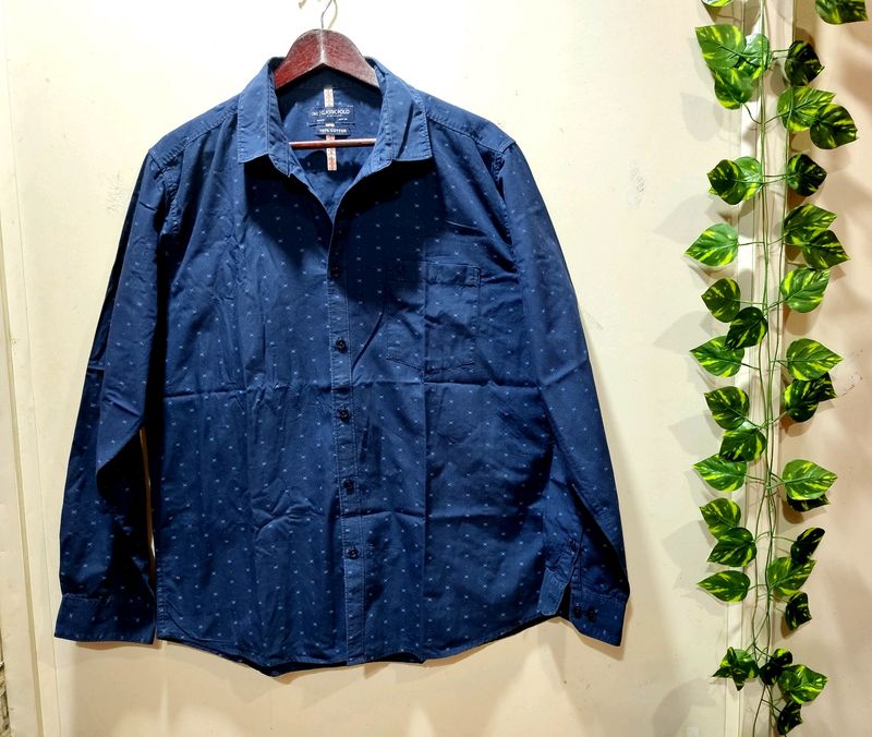 Classic Polo Signature Dark Blue Printed Shirt Men