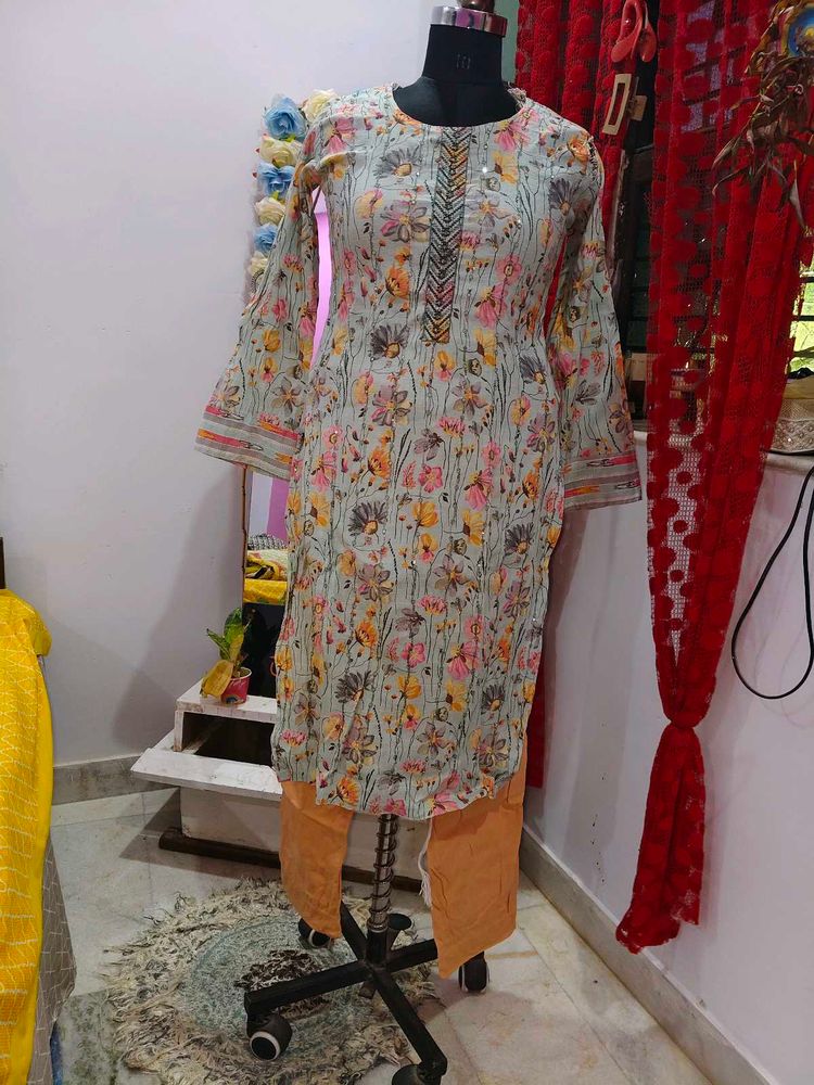 Floral Print Kurta Set