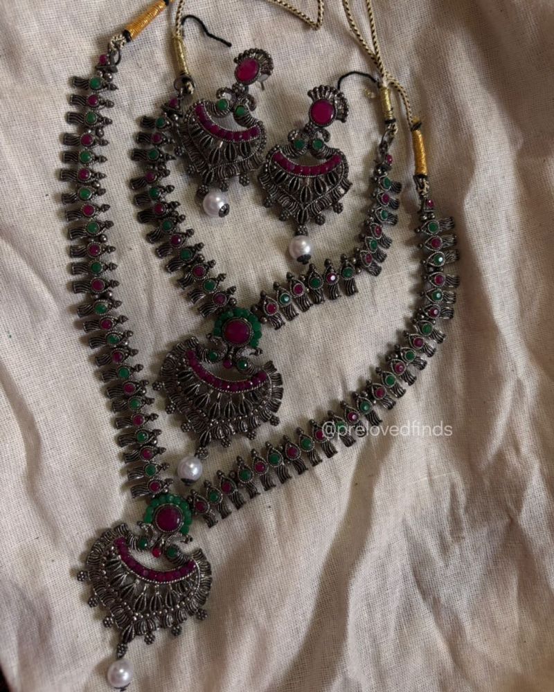 Oxidised Ethnic Indian Necklace and Earring Set
