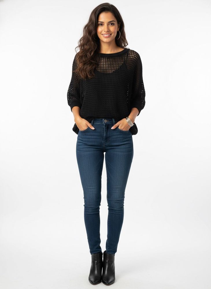 Black Knit Top