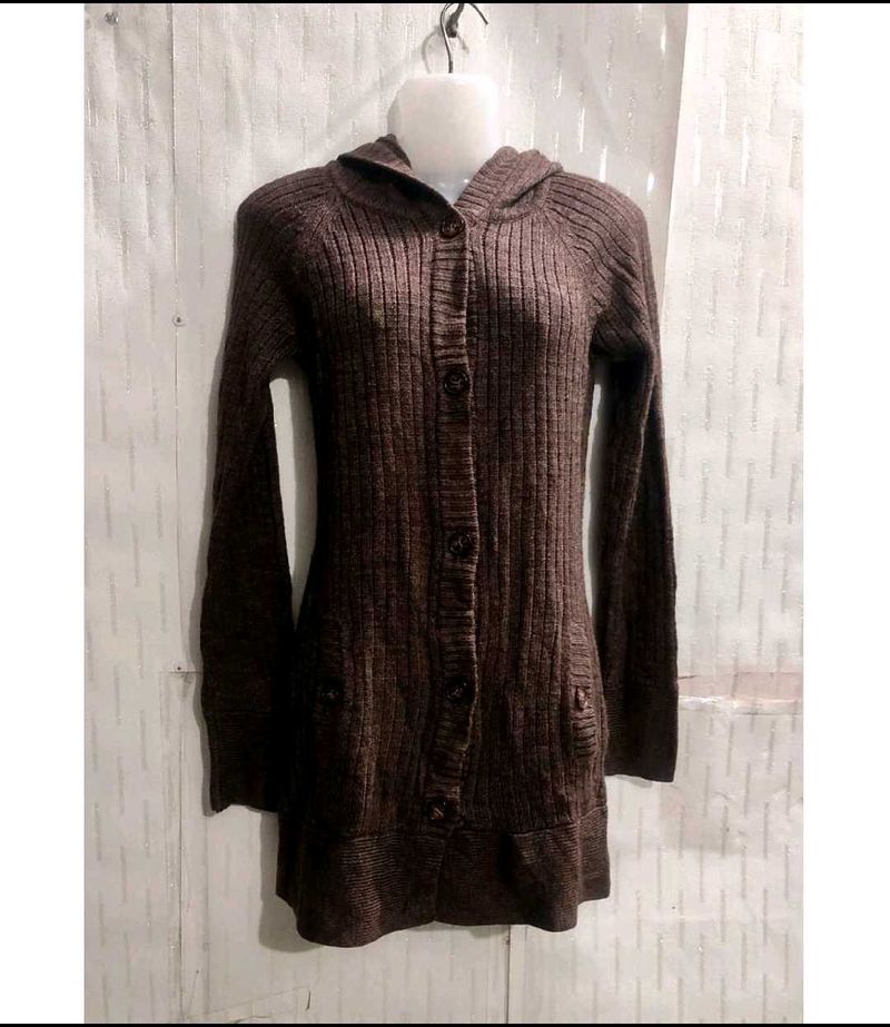 Long Hoodie Cardigan Sweater